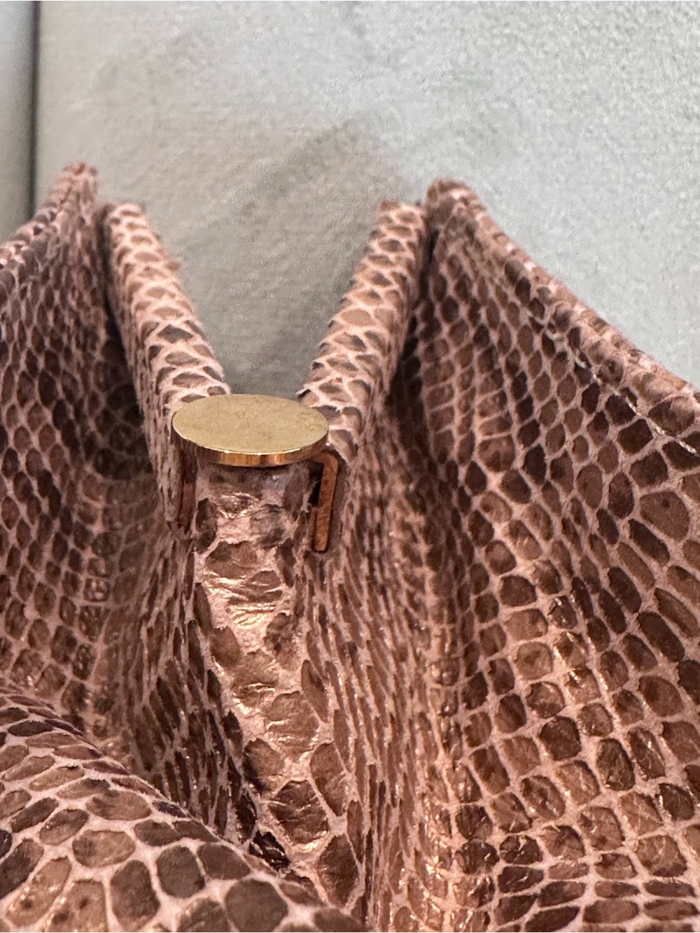 Vintage RODO Italy Snakeskin Evening Clutch Beaded Strap - Picture 9 of 16